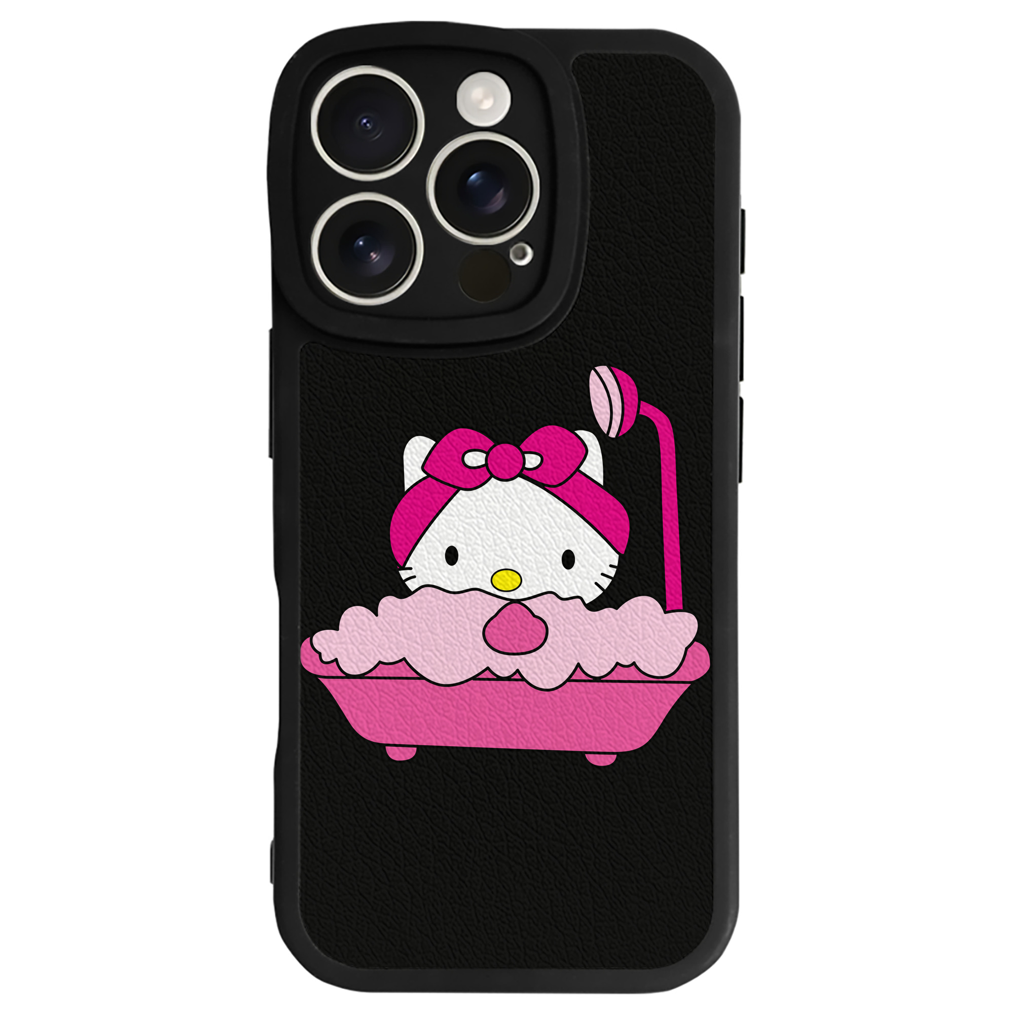 （画像用） Hello Kitty ハローキティ 【iPhone 16シリーズ対応】シリコンスマホケース（レザー調） 材質：シリコン